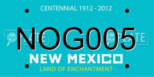 NOG005 New Mexico License Plate