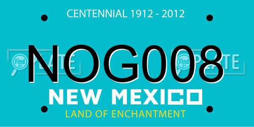 NOG008 New Mexico License Plate