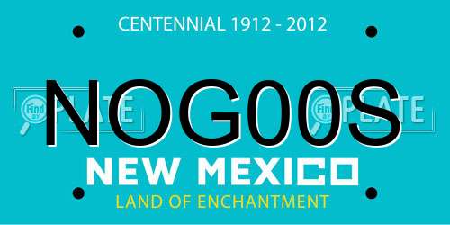 NOG00S New Mexico License Plate