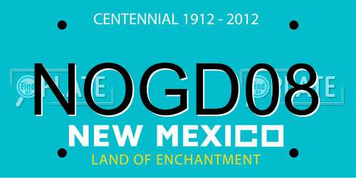 NOGD08 New Mexico License Plate