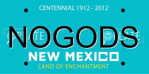 NOGODS New Mexico License Plate