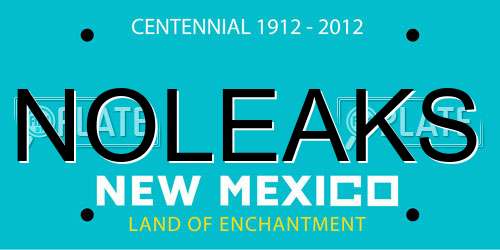 NOLEAKS New Mexico License Plate