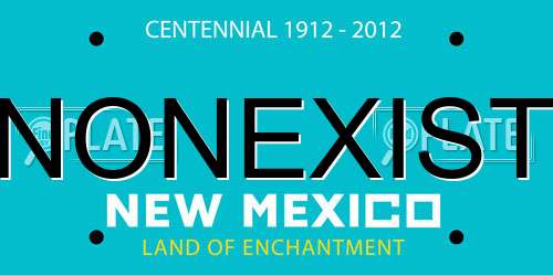 NONEXIST New Mexico License Plate
