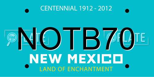 NOTB70 New Mexico License Plate