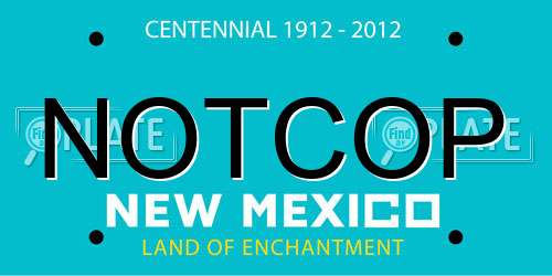 NOTCOP New Mexico License Plate