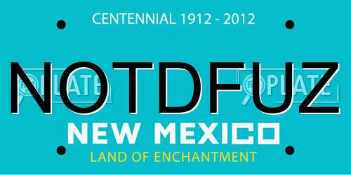 NOTDFUZ New Mexico License Plate