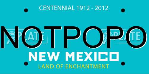 NOTPOPO New Mexico License Plate