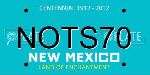 NOTS70 New Mexico License Plate