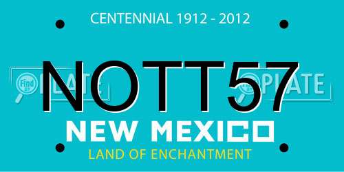 NOTT57 New Mexico License Plate