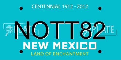 NOTT82 New Mexico License Plate