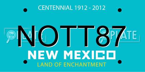 NOTT87 New Mexico License Plate