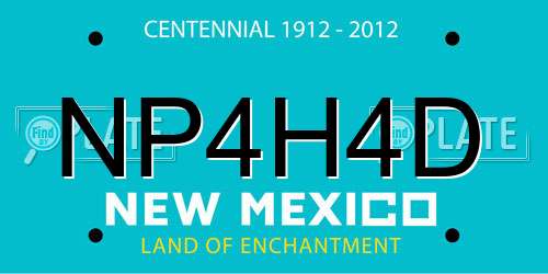 NP4H4D New Mexico License Plate