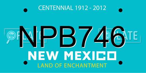 NPB746 New Mexico License Plate