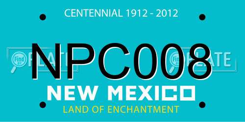NPC008 New Mexico License Plate