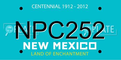 NPC252 New Mexico License Plate