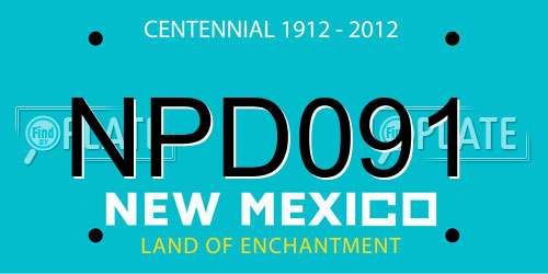 NPD091 New Mexico License Plate