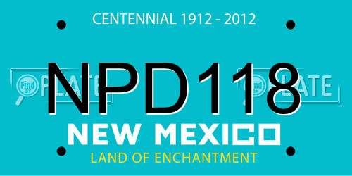 NPD118 New Mexico License Plate