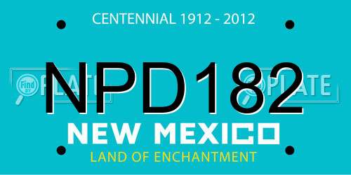 NPD182 New Mexico License Plate