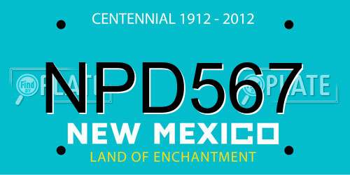 NPD567 New Mexico License Plate