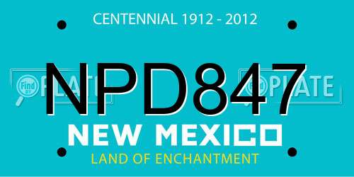 NPD847 New Mexico License Plate