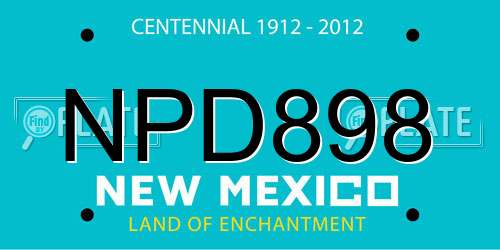 NPD898 New Mexico License Plate