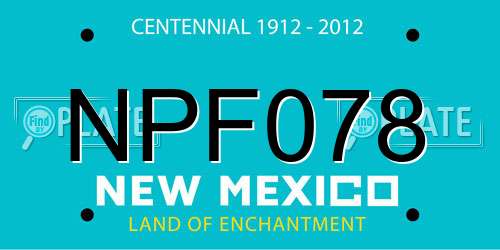 NPF078 New Mexico License Plate
