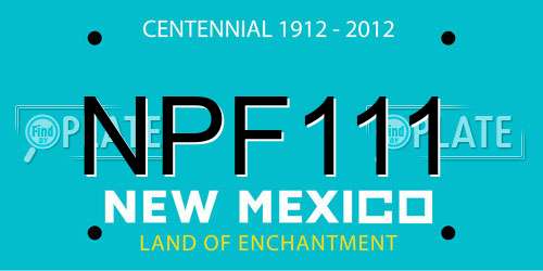 NPF111 New Mexico License Plate