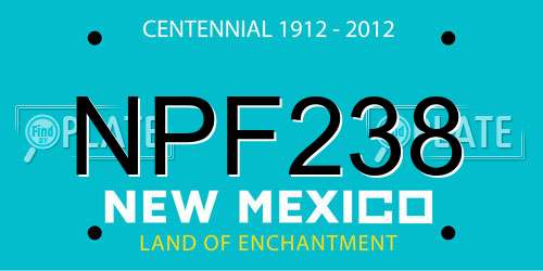 NPF238 New Mexico License Plate