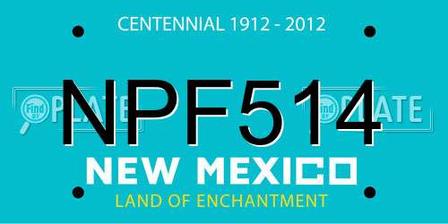 NPF514 New Mexico License Plate