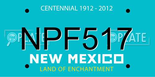 NPF517 New Mexico License Plate