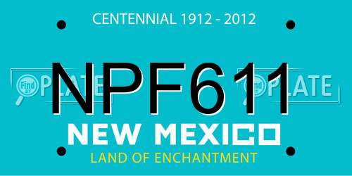 NPF611 New Mexico License Plate
