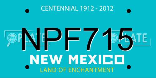NPF715 New Mexico License Plate