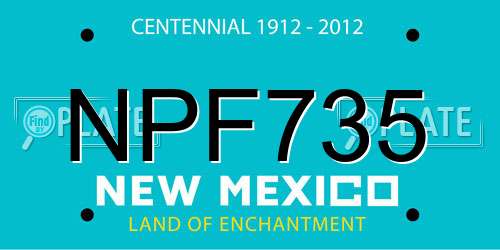 NPF735 New Mexico License Plate