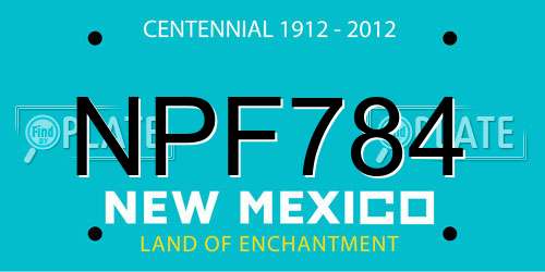 NPF784 New Mexico License Plate