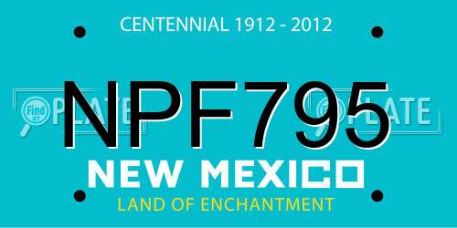 NPF795 New Mexico License Plate