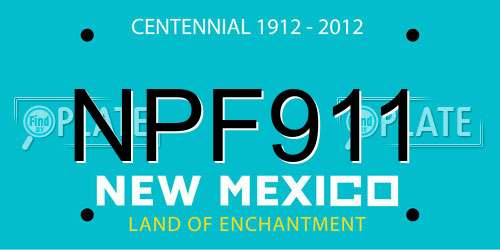 NPF911 New Mexico License Plate