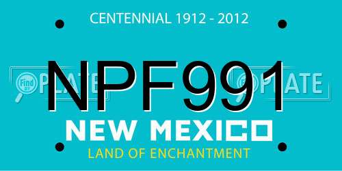 NPF991 New Mexico License Plate