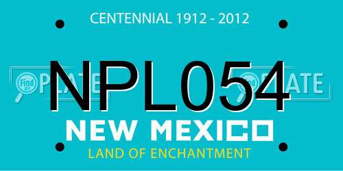 NPL054 New Mexico License Plate