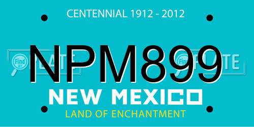 NPM899 New Mexico License Plate