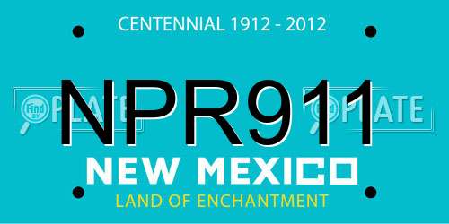 NPR911 New Mexico License Plate