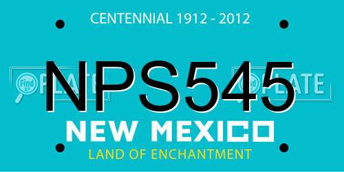 NPS545 New Mexico License Plate