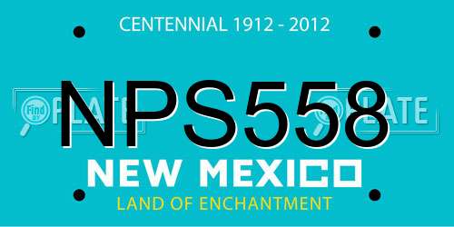 NPS558 New Mexico License Plate