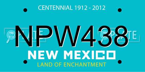 NPW438 New Mexico License Plate