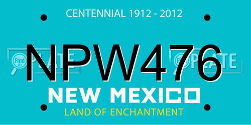 NPW476 New Mexico License Plate