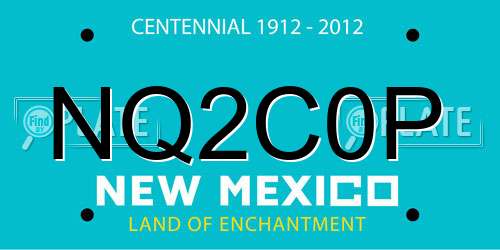 NQ2C0P New Mexico License Plate