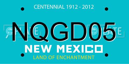 NQGD05 New Mexico License Plate