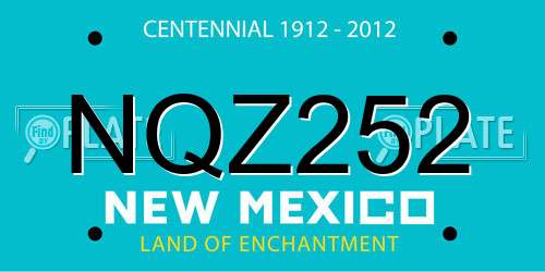 NQZ252 New Mexico License Plate