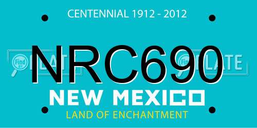 NRC690 New Mexico License Plate