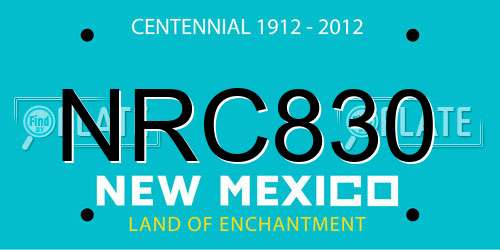 NRC830 New Mexico License Plate