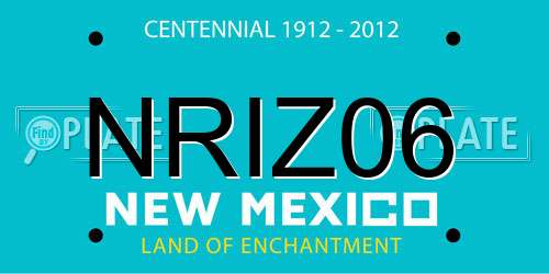 NRIZ06 New Mexico License Plate